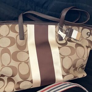 XLCoach Brown and Cream Tote Bag